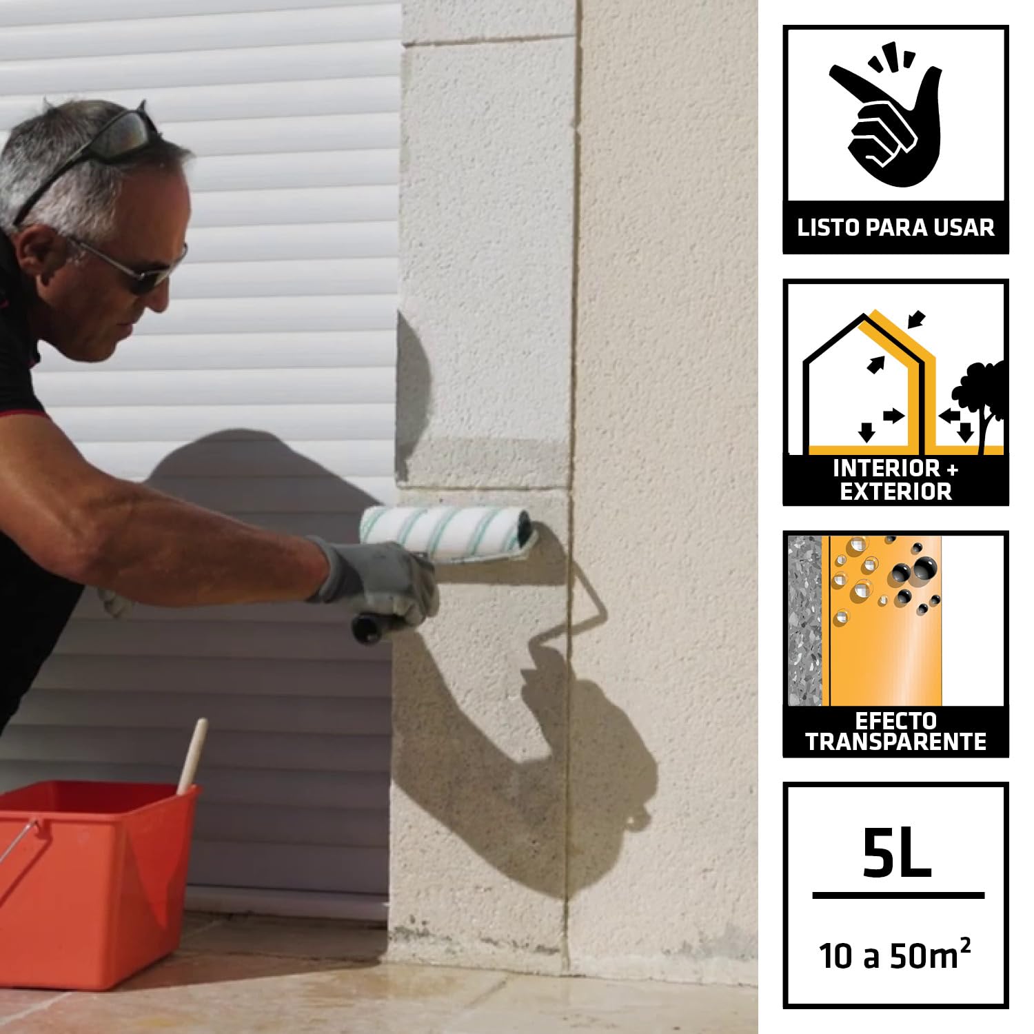 SIKA - Impregnación protectora para superficies porosas - Sikagard 790 All in One Protect - Fachadas, pavimentos y cubiertas - Interior y exterior - 5L