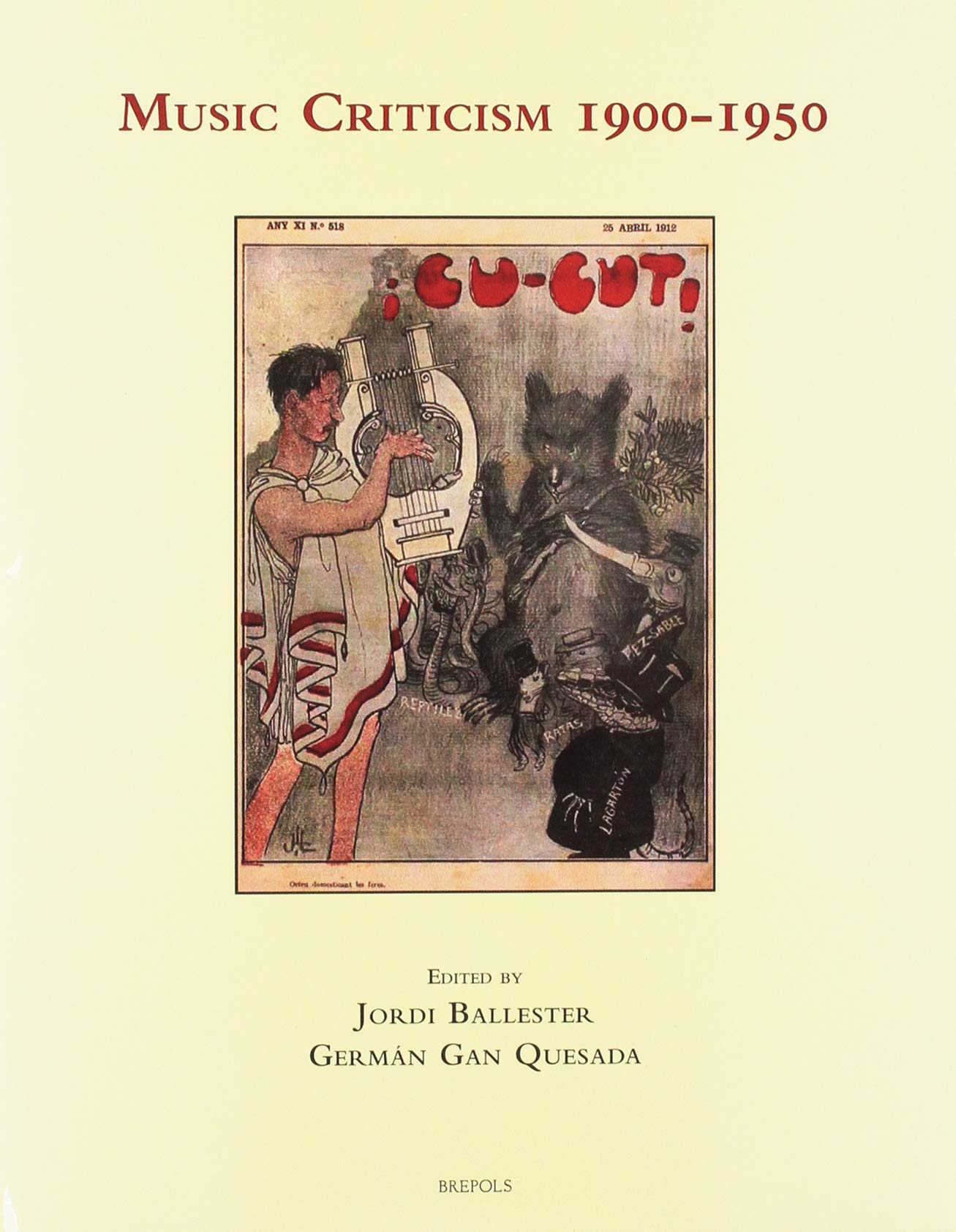 Music Criticism 1900-1950 recueil de textes historiques en anglais et italien
