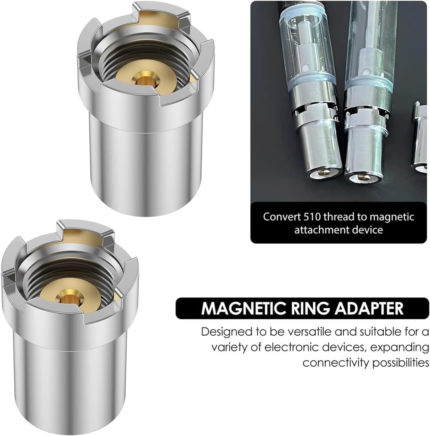 8Pcs 510 Thread Adapter, CBD Adapter, Thread Screw Converter, 510 Adapter Connector Suitable for Connecting Soldering Irons for Circuit Board Repair