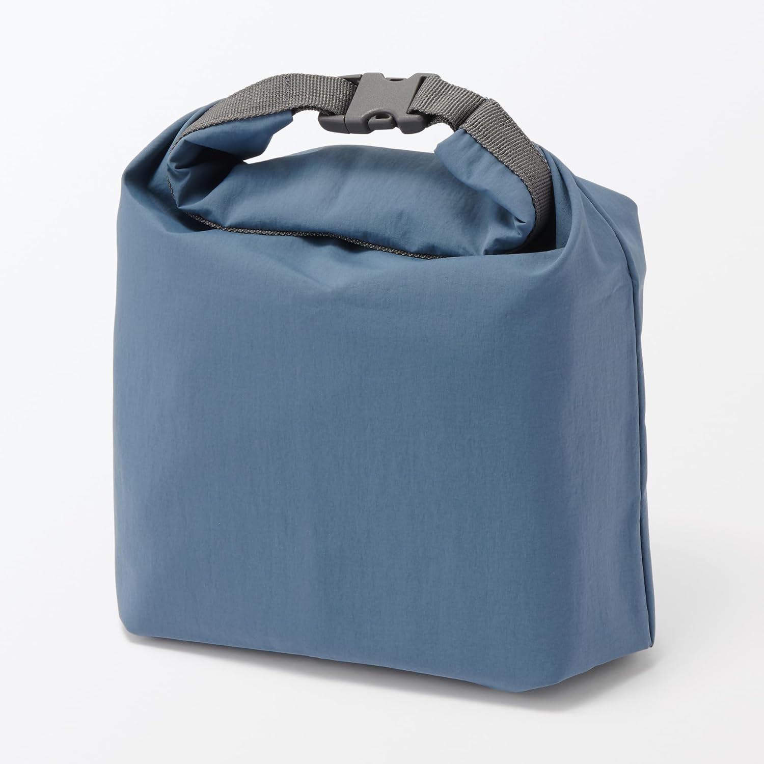 無印良品 MUJI 84905407 Adjustable Height Lunch Bag, Roll Top Type, Large, Smoky Blue