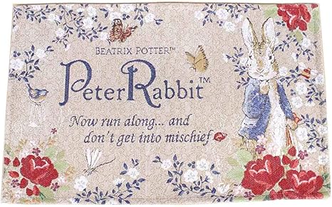 Amazon ピーターラビットのシェニールマット グロリアス 約50cm 80cm ポリエステル100 うさぎ 花 室内 玄関 手洗い可 滑り止めドット付き ベージュ 玄関マット オンライン通販