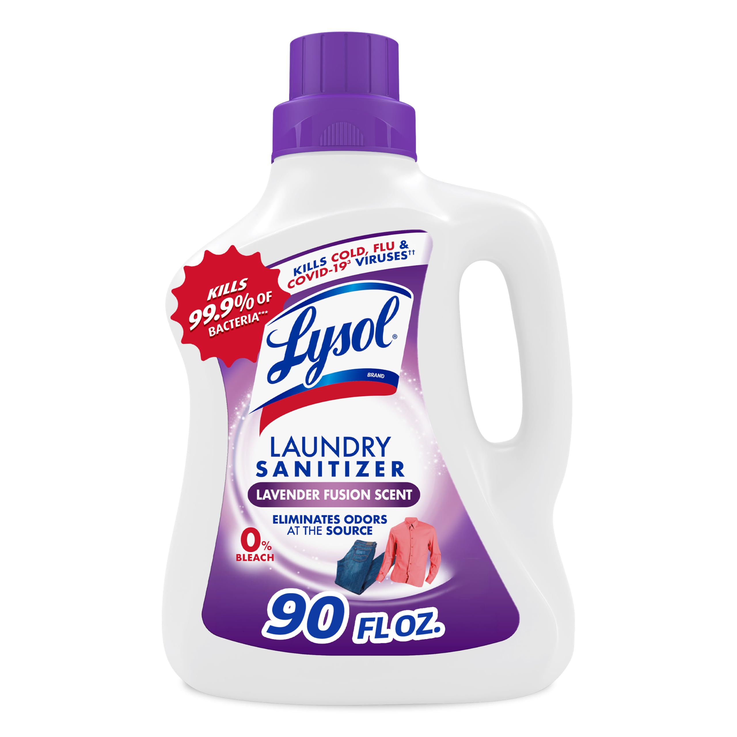 Lysol Laundry Sanitizer Liquid, Detergent Additive, Lavender, 90oz