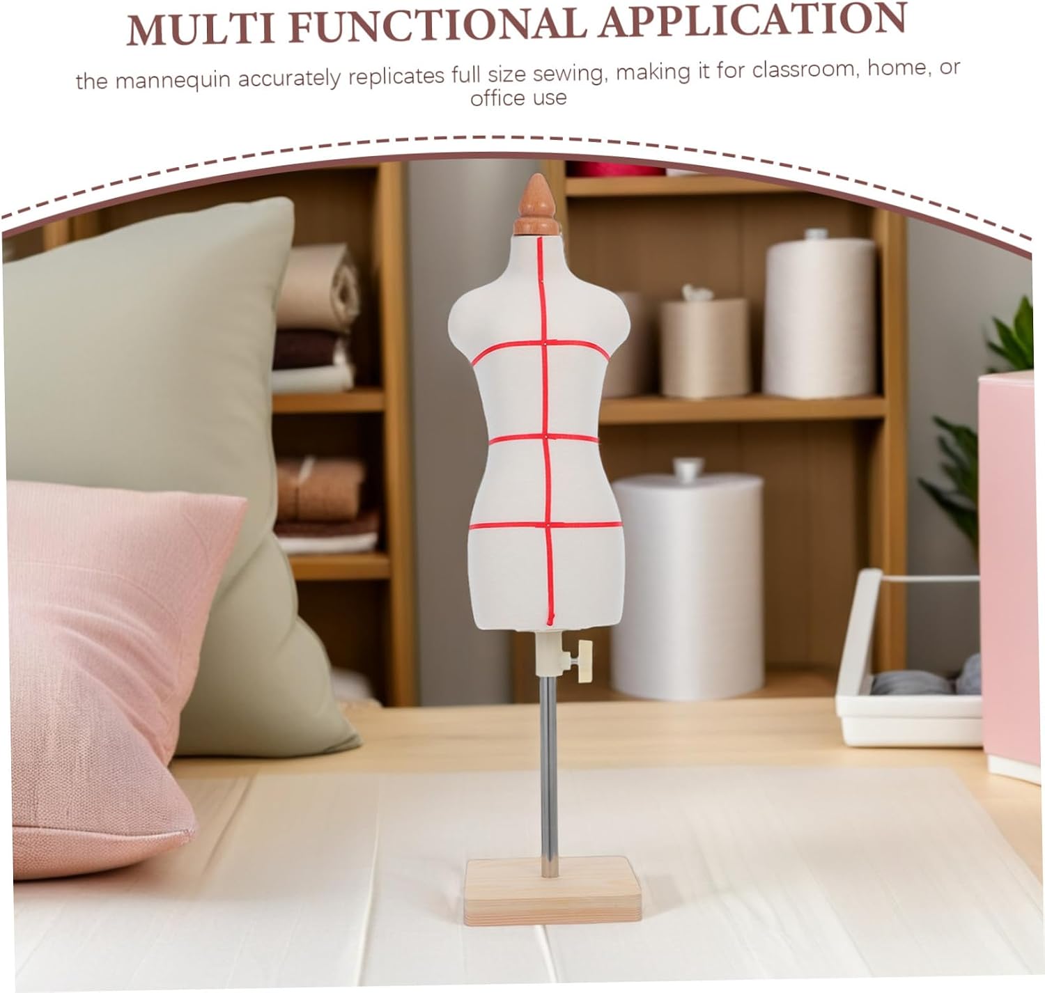 Scale Female Sewing Mannequin Doll Dress Form for Precise Clothing Design and Teaching Tool Authentic Body Shape Tailor Dummy for Classroom and Home Use Stable Desktop Mannequin