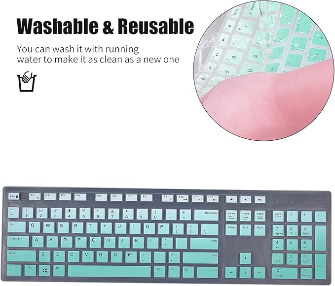 Protector De Teclado Dell KB216 KM636 Ombre Hotblue miniatura 3