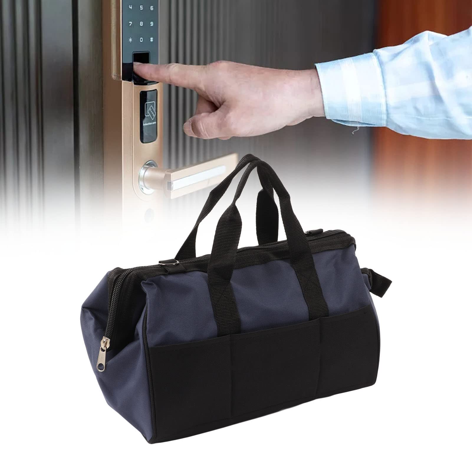 Bolsa De Bloqueo De Seguridad, Bolsa De Etiquetado Negra Bolsa De Bloqueo De Gran Capacidad Tela Oxford Impermeable Para Dispositivos De Bloqueo Industrial