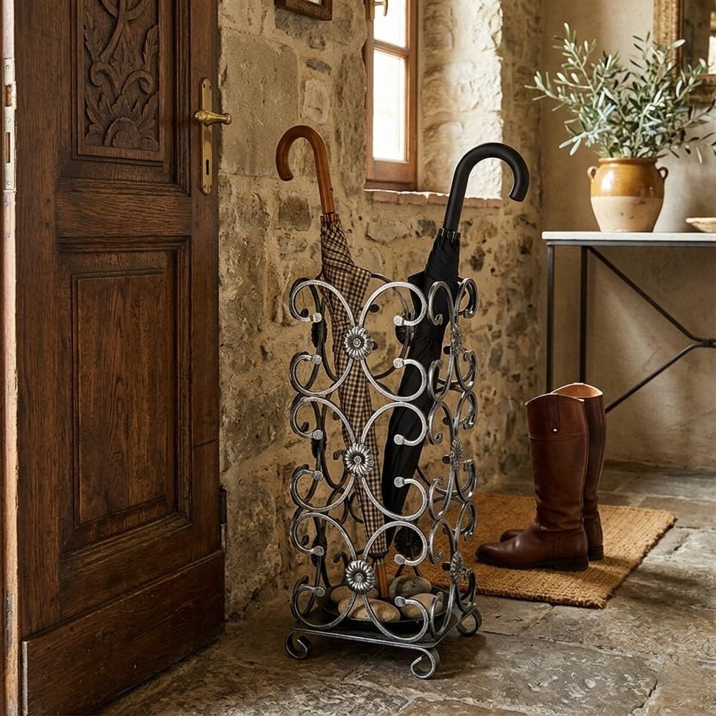 arterameferro Porte-Parapluie en Fer forgé entrée pour Décoration Maison bouclés Parfaitement incassable