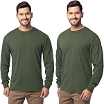 Fruit of the Loom Mens Eversoft Cotton Long Sleeve T Shirts, Breathable & Moisture Wicking with Odor Control