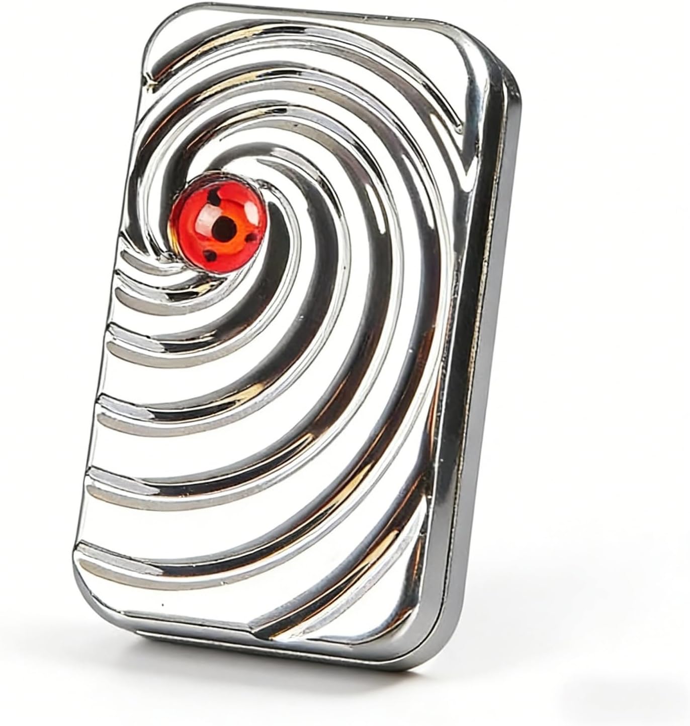 Magnetic Stress-Selief Slider, Adult Metal Portable Stress-Relief Toy, Stylish Zinc Alloy Stress-Relief Slider, Portable 2x1.2-Inch, A Gift for Fathers, Boyfriends Or Husbands, Orange and Silver