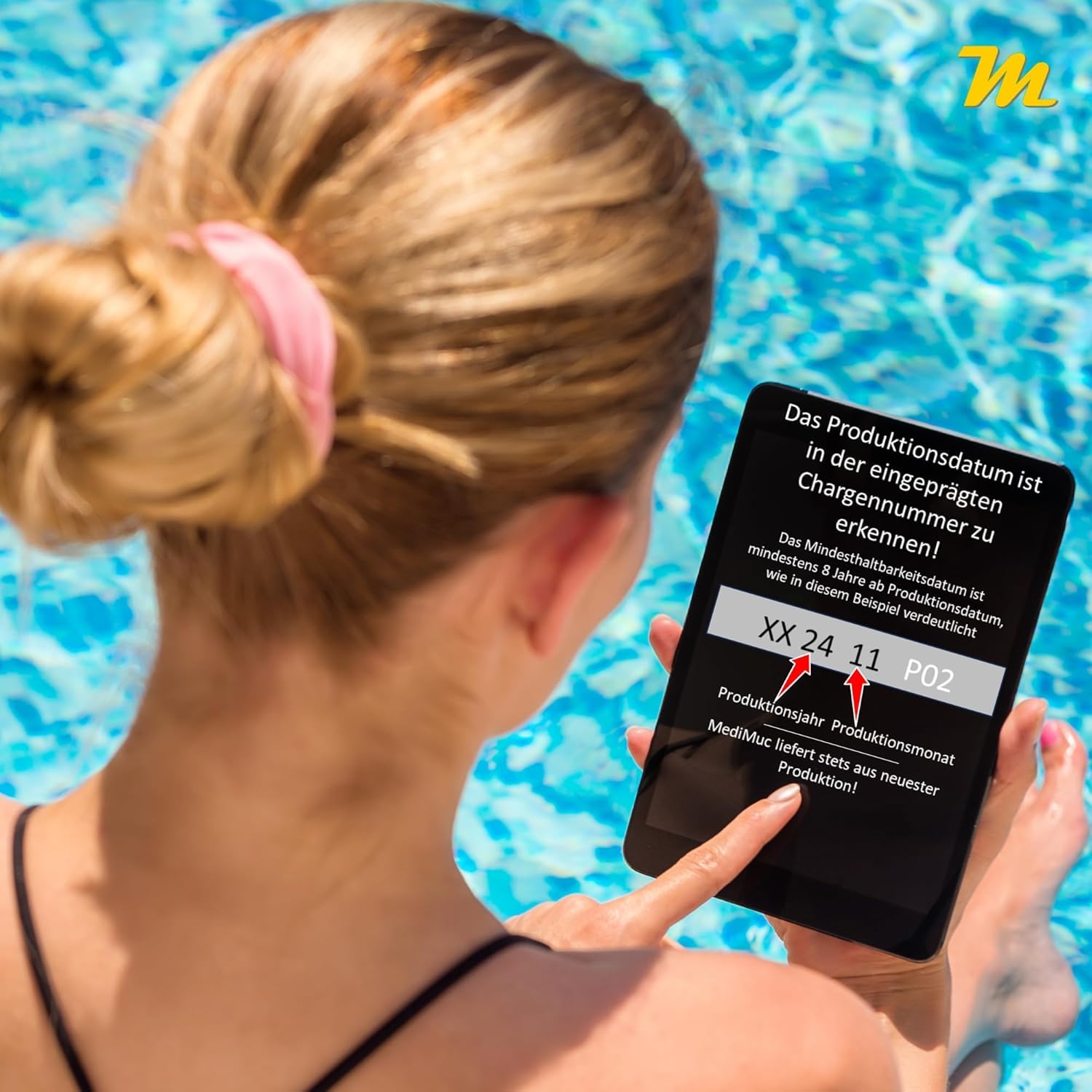 PoolLab 1.0 - 13 in 1 Photometer mit 70 Tabletten - Special Edition für MediMuc - plus einem EXTRA Tabletten Pack | 70 Tabletten, Extra Tabletten Pack