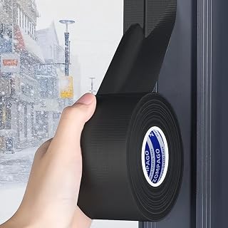 Strong Adhesive Cloth Weather Stripping Tape,1.8inx33FT,Black for Sliding Windows and Door Frames - Seal Strip for Soundproofing,Dustproof, Waterproof,and Windproof-Durable and Wear Resistant
