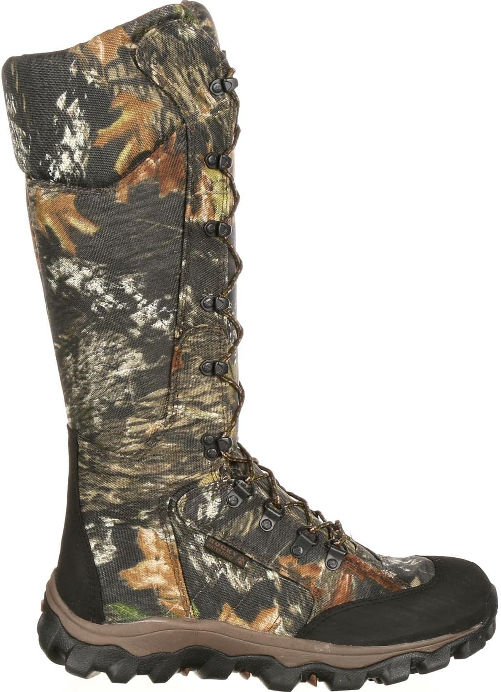 ROCKY Men's Camouflage Waterproof Side-zip Snake Boots