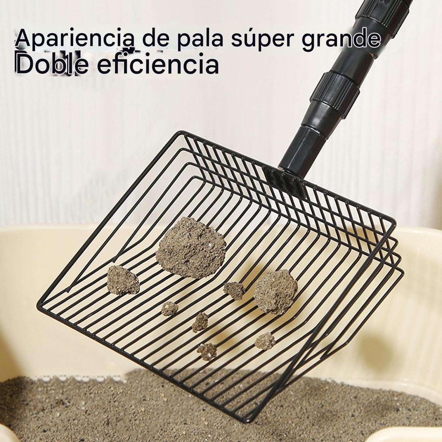 Recogedor De Excrementos De Gallinas - Rastrillo Y Pala para Gallinero,Herramienta Ergonómica Retráctil con Mango Largo para Limpieza Fácil De Mascotas