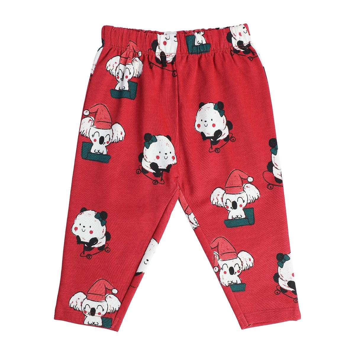 Mini Klub Baby Full Length Knit Cotton White/Red/Yellow Printed Bottom (Pack Of 3, New Born) - Image 5 thumbnail