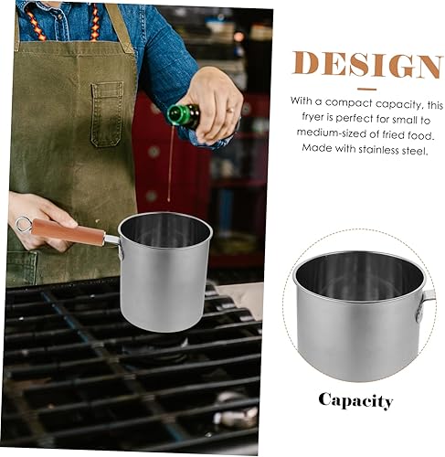 Miniatura 4 de Freidora pequeña pequeña olla de acero inoxidable para cocinar en casa