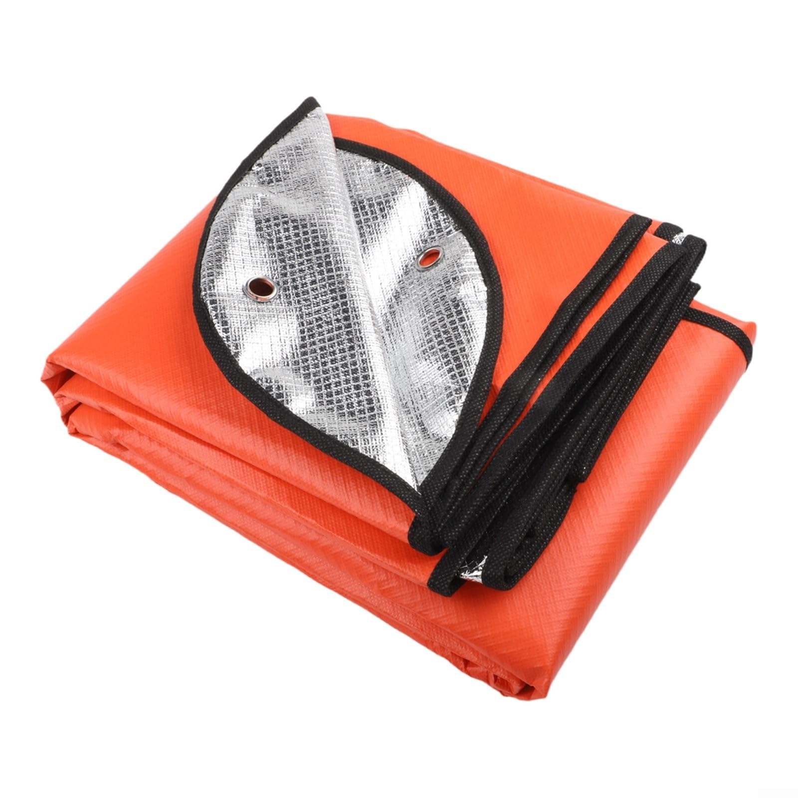 Manta de supervivencia aislada térmica reutilizable 210x150cm lona impermeable para acampada