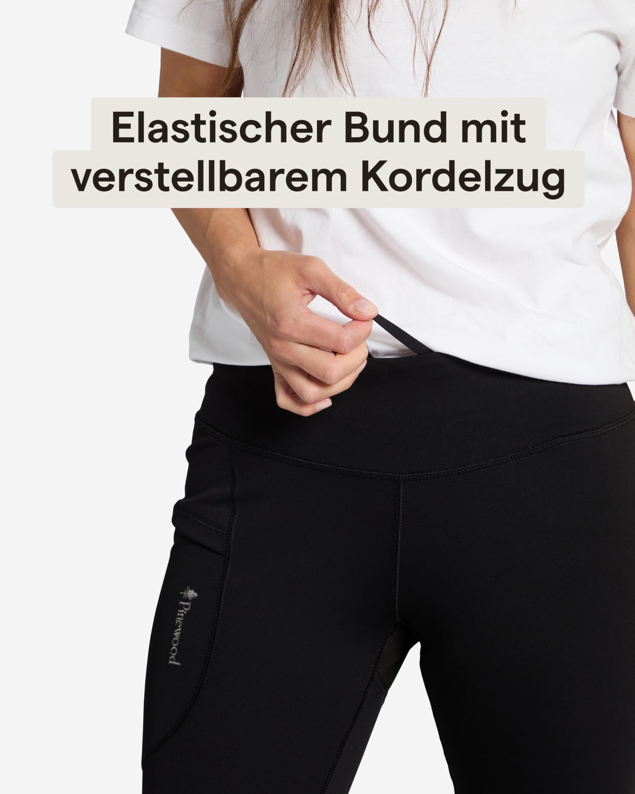 Pinewood Damen Active Tights mit praktischer Tachen am Bein und viel Bewgungsfreiheit durch 4 Wege-Stretch, funktionale und stilvolle Gym & Sportleggings