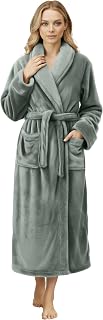 Premium Womens Robe, Plush Fleece Long Bath Robe for Women, Fluffy Soft Women's Bathrobe
