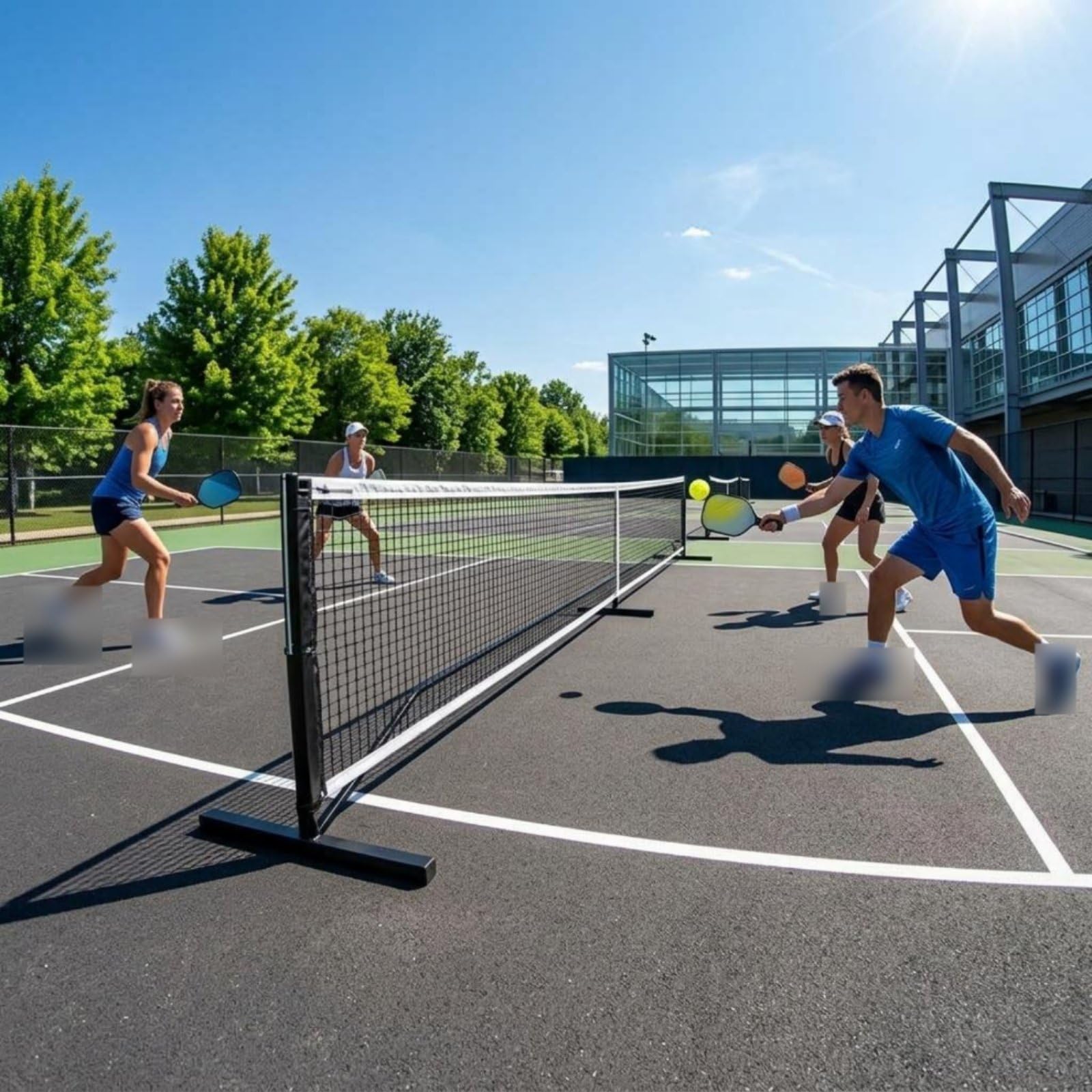 Set Marca Campo Pickleball Portatile Kit Linea Campo Pickleball con Borsa Attrezzatura Sportiva per Torneo
