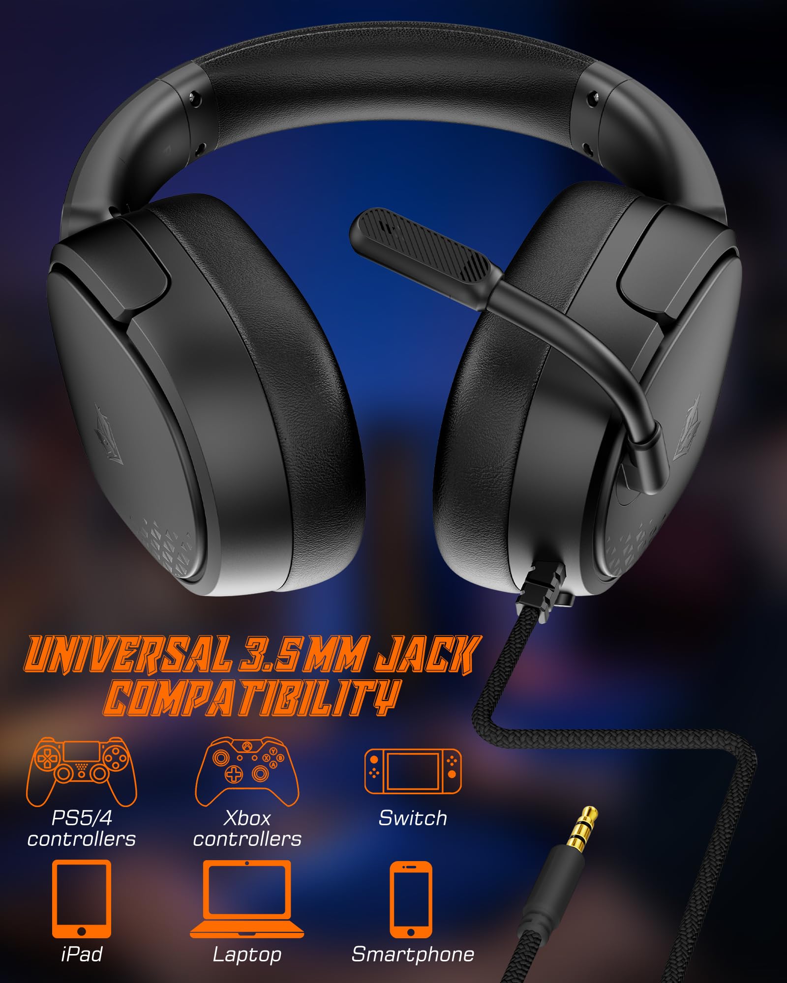 Amazon | NUBWO ゲーミングヘッドセット PS5ヘッドセット マイク付き