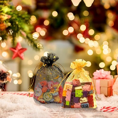 Miniatura 7 de 100 bolsas de organza, bolsas de malla pequeñas de 4 x 6 pulgadas (3.9 x 5.9 in), bolsas de regalo de joyería, bolsas de embalaje para fiestas,