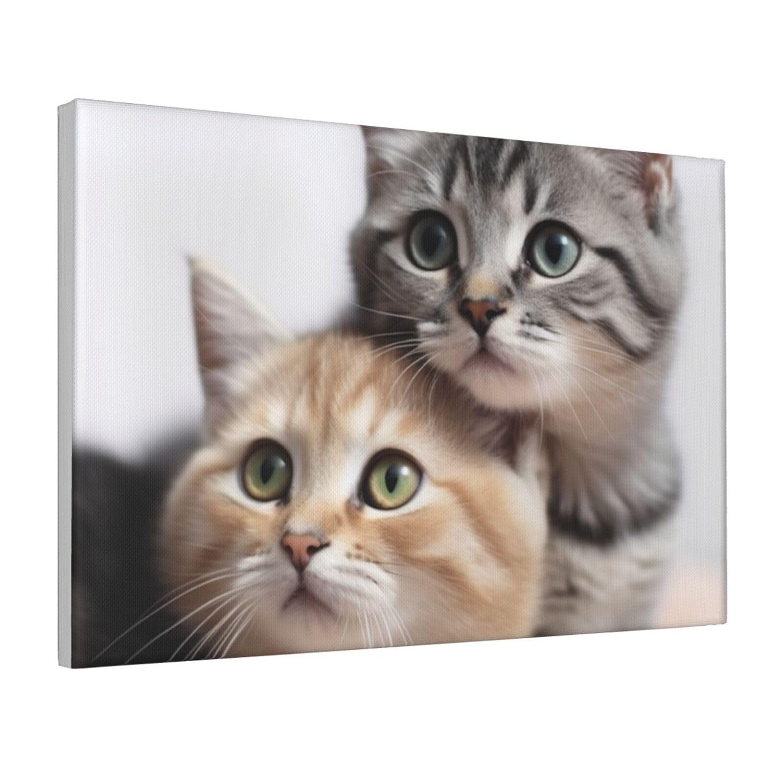 Framed Wall Art for Living Room Art Work, Cats Picture Prints Modern Office Wall Paintings Poster Aesthetic Wall Decorations for Home Decor Ready To Hang 8"x12"