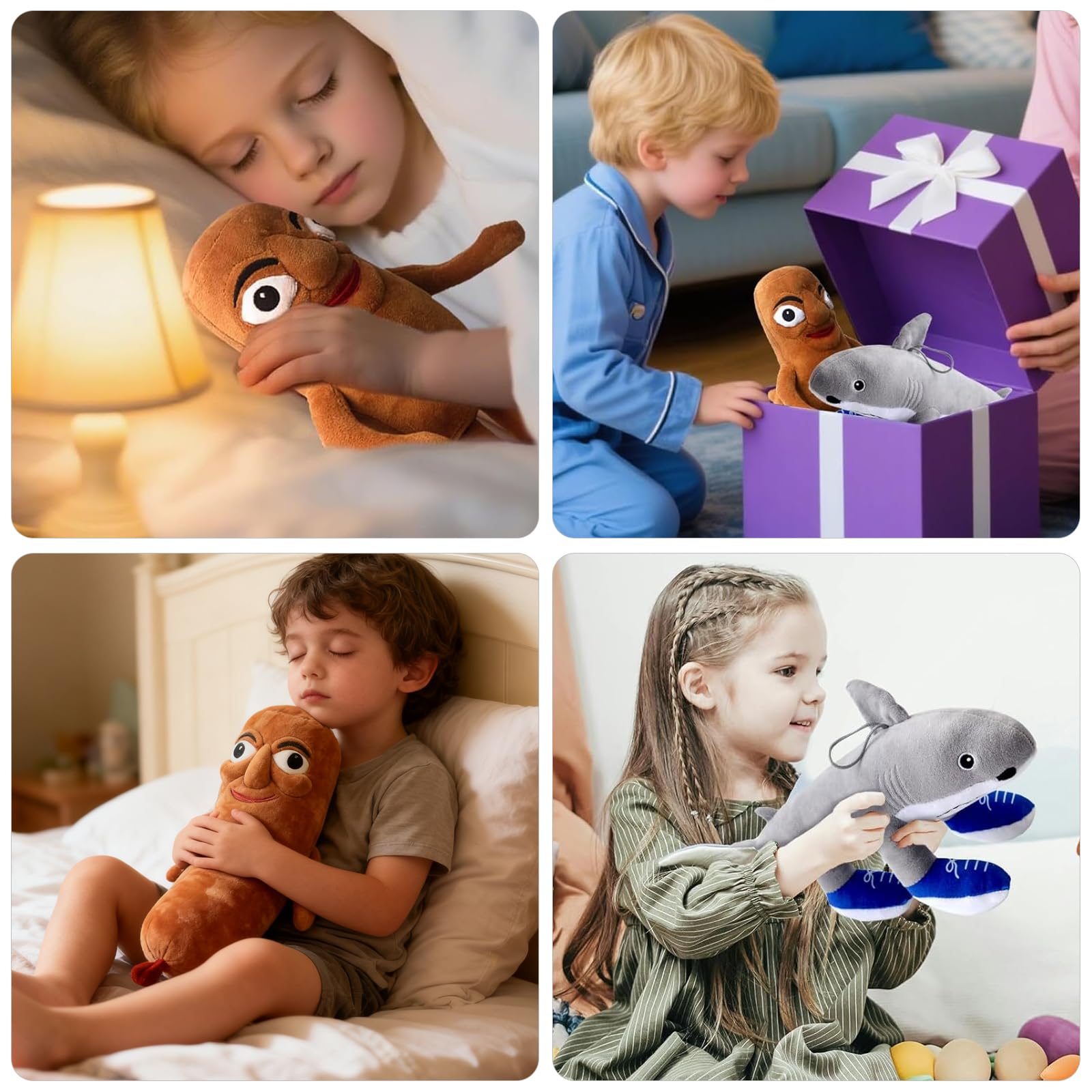 SiumPklay Italian Brainrot Plush, 2PCS Tralalero Tralala Plush Shark with Exaggerated Expressions - Image 3