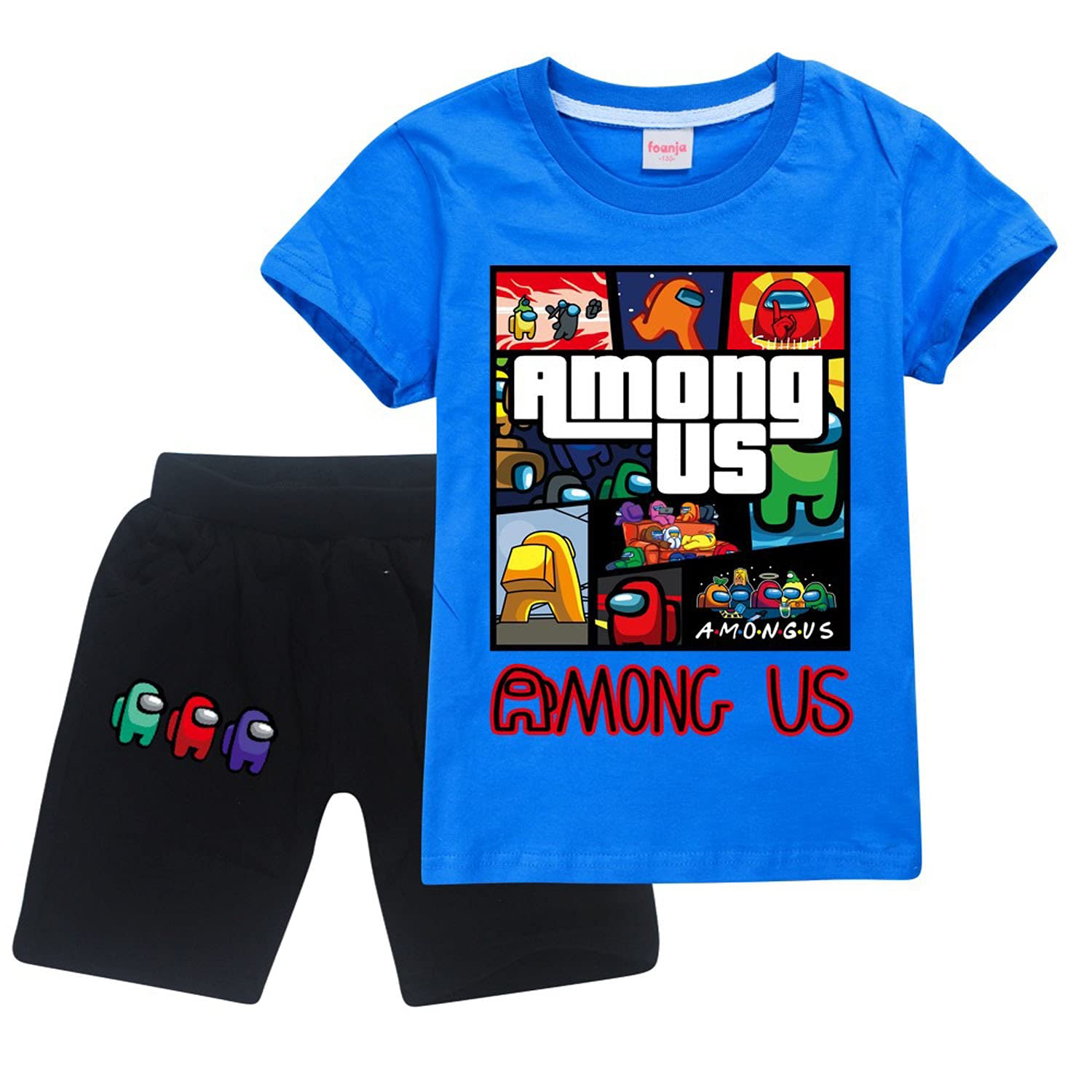 CKCKTZ Conjunto de ropa de manga corta para niños y niños, camiseta y pantalones cortos para verano