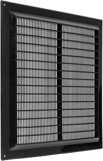 Repa Market 10 x 10 Inch (Outer Size) Black Plastic Return Air Vent Cover for Wall, Ceiling or Door/Square Return Air Grille/HVAC Vent Cover/AC Exhaust & Intake Soffit ceiling register