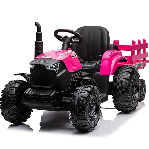 24V Ride on Toy for Big Kids, Ride On Tractor Truck with Parent Remote, 24Volt/9Ah Battery Powered Electric Vehicle, 400W Motor