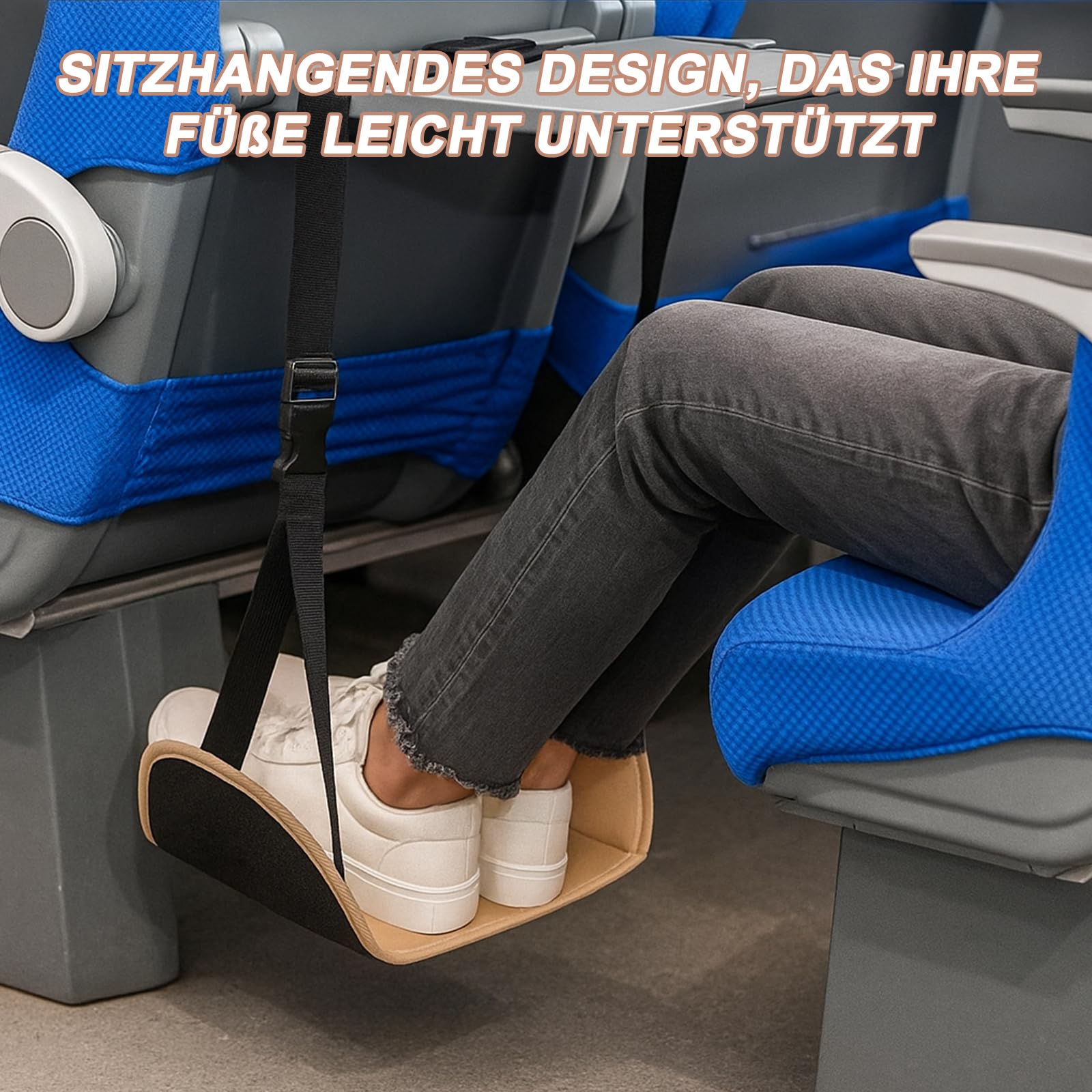 Fußstütze Flugzeug Travel Essentials - Fußstütze Aufblasbare Reise Auto Kinder, Schreibtisch Büro Baby Kids, Gadgets Travel Organizer Zubehör, Geeignet für Geschäfts- und Familienfahrzeuge