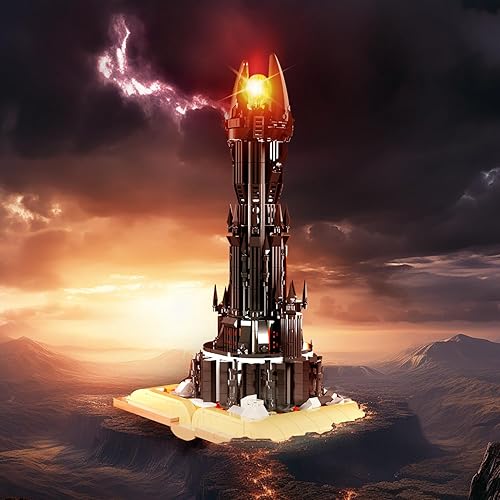 Miniatura 7 de Glowing Lord Castle LOTR - Juego de construcción de 969 piezas compatibles con Lego, juguete de regalo STEM para niños y niñas, modelo de