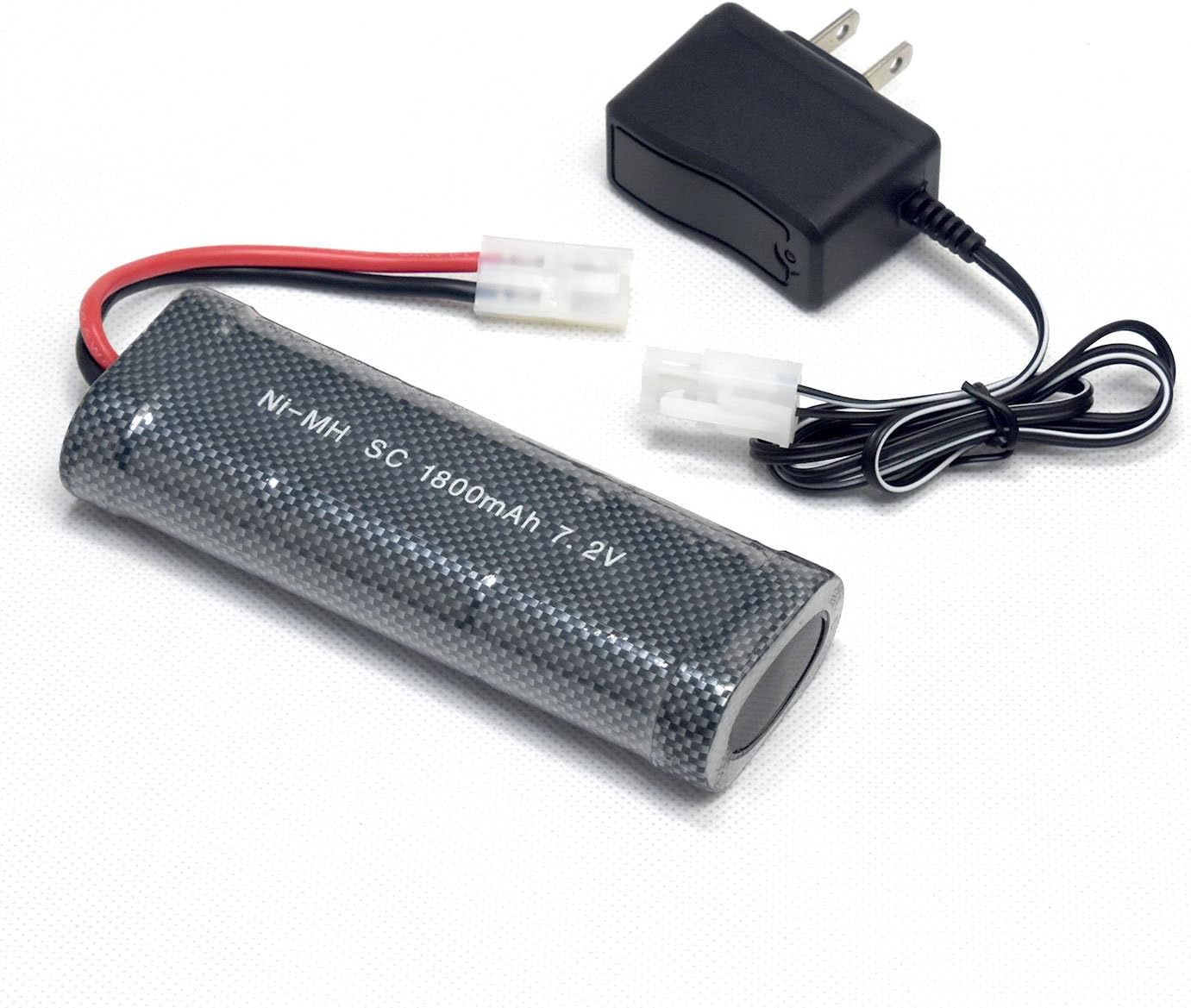 7.2V 1800mAh NiMH Battery KET-2P Female P-to-S Plug & US Charger for RC Car Truck Racing Speed Boat Power Starter