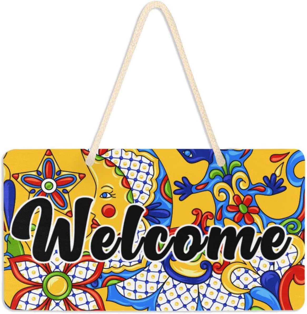 Amazon.com: Kigai Welcome Sign Mexican Talavera Front Door Sign ...