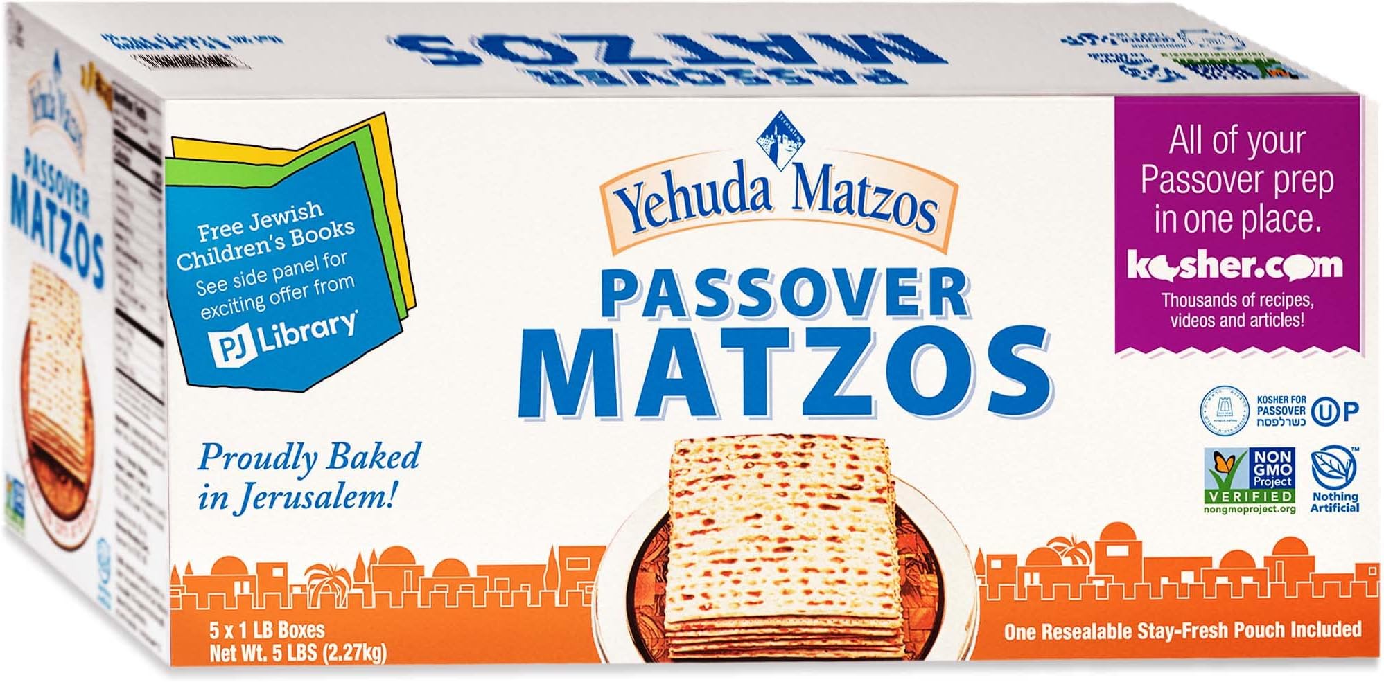 Manischewitz Passover Matzo (5x1lb Boxes) The Original