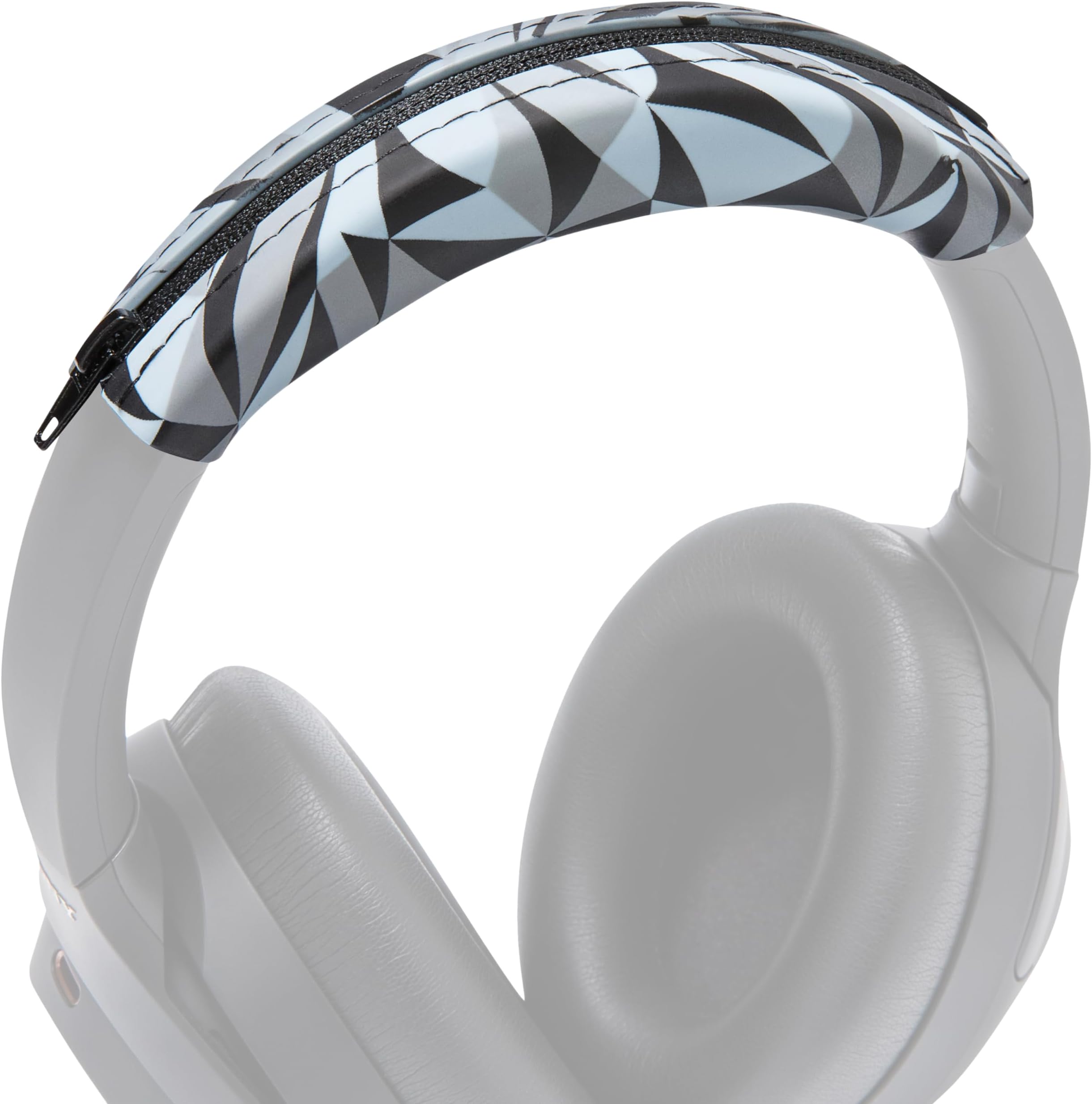 WC BandZ XM3 / XM4 - Silicone Headband Cover for Sony WH1000XM3 & WH1000XM4 Headphones by Wicked Cushions | Enhanced Comfort, Style, & Sweat Protection | Exclusively for Sony XM3 / XM4 | Geo Grey