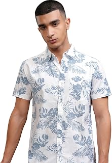 Highlander Men's Floral Print Half Sleeves Casual Shirt | Vibrant Florals for A Sophisticated Look | Shirts for Men