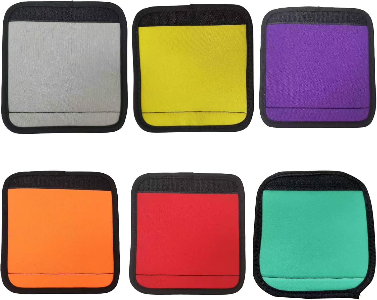 Confezione da 6 identificatori per valigie, coperture morbide e comode, avvolgenti per maniglie dei bagagli, essenziali da viaggio, borse da spiaggia, zaini, bagagli da viaggio