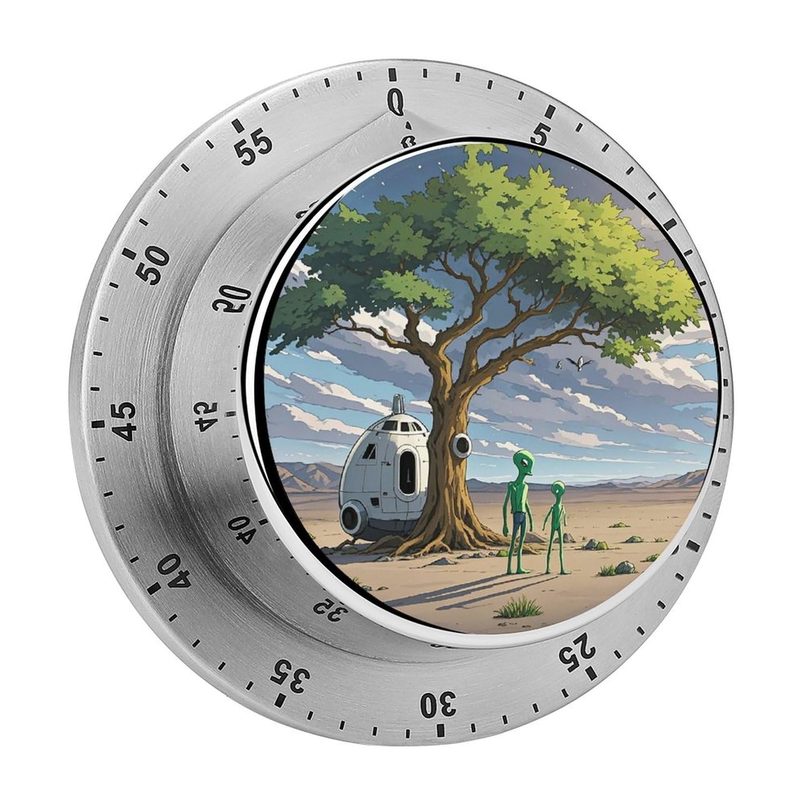 Alien Printed Waterproof Christmas Timer with Loud Alarm Outdoor Timer for Cooking Exercise Baking