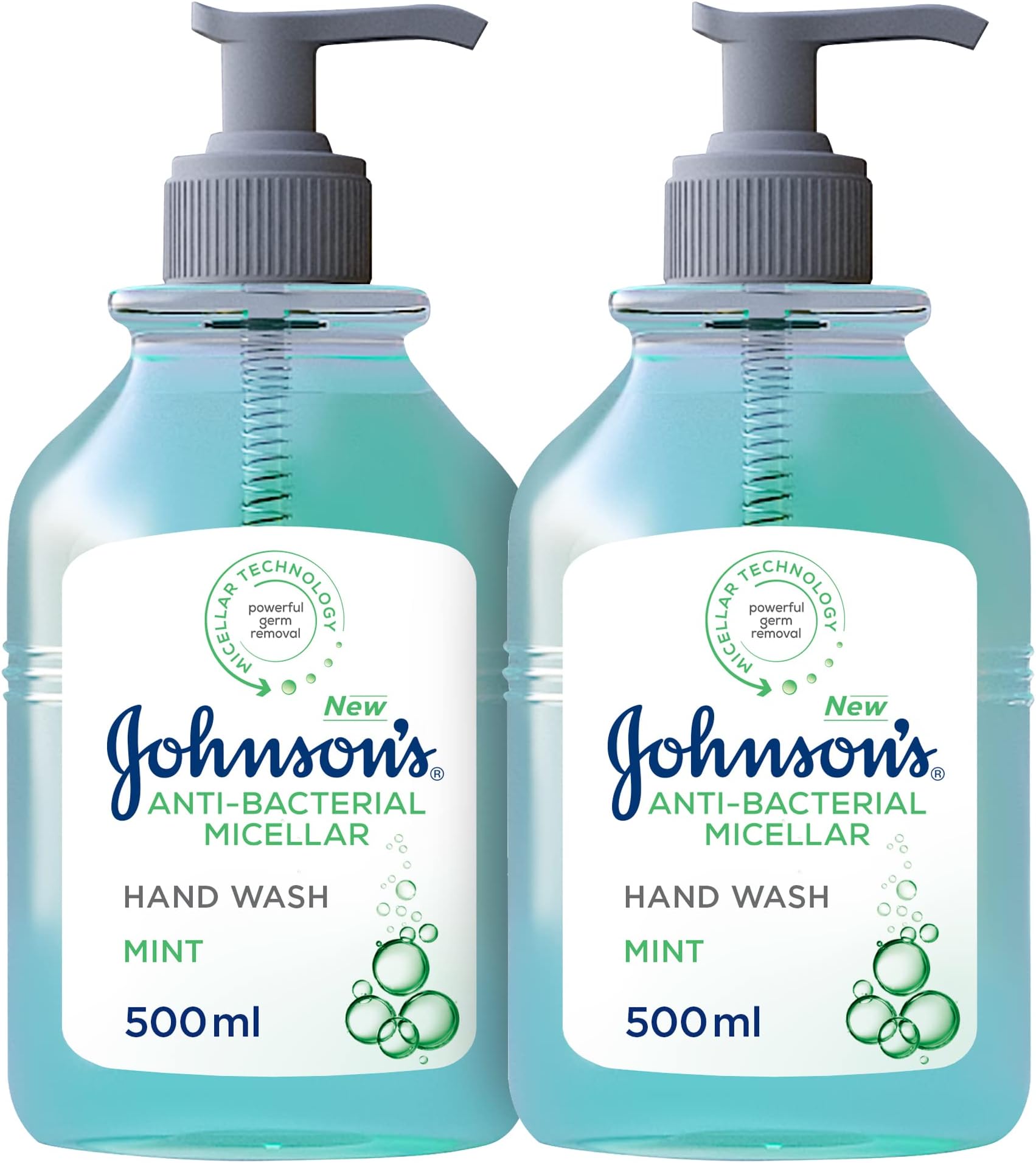 Anti-bacterial, Micellar Hand Wash, Mint, 500ml, 1+1 FREE