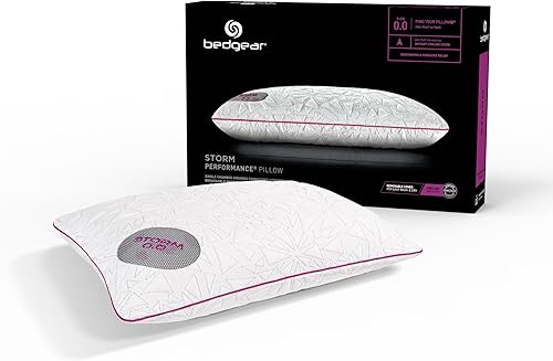 Miniatura 1 de Bedgear Storm Performance - Almohada de tamaño 0.0  Funda de enfriamiento lavable de doble cara  Almohadas de firmeza media para todas las