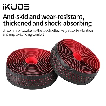 Bicycle Handlebar Tape, Multiple Colors Available: Black, Black-White, Black-Red, White-White, White-Black (White-Black)