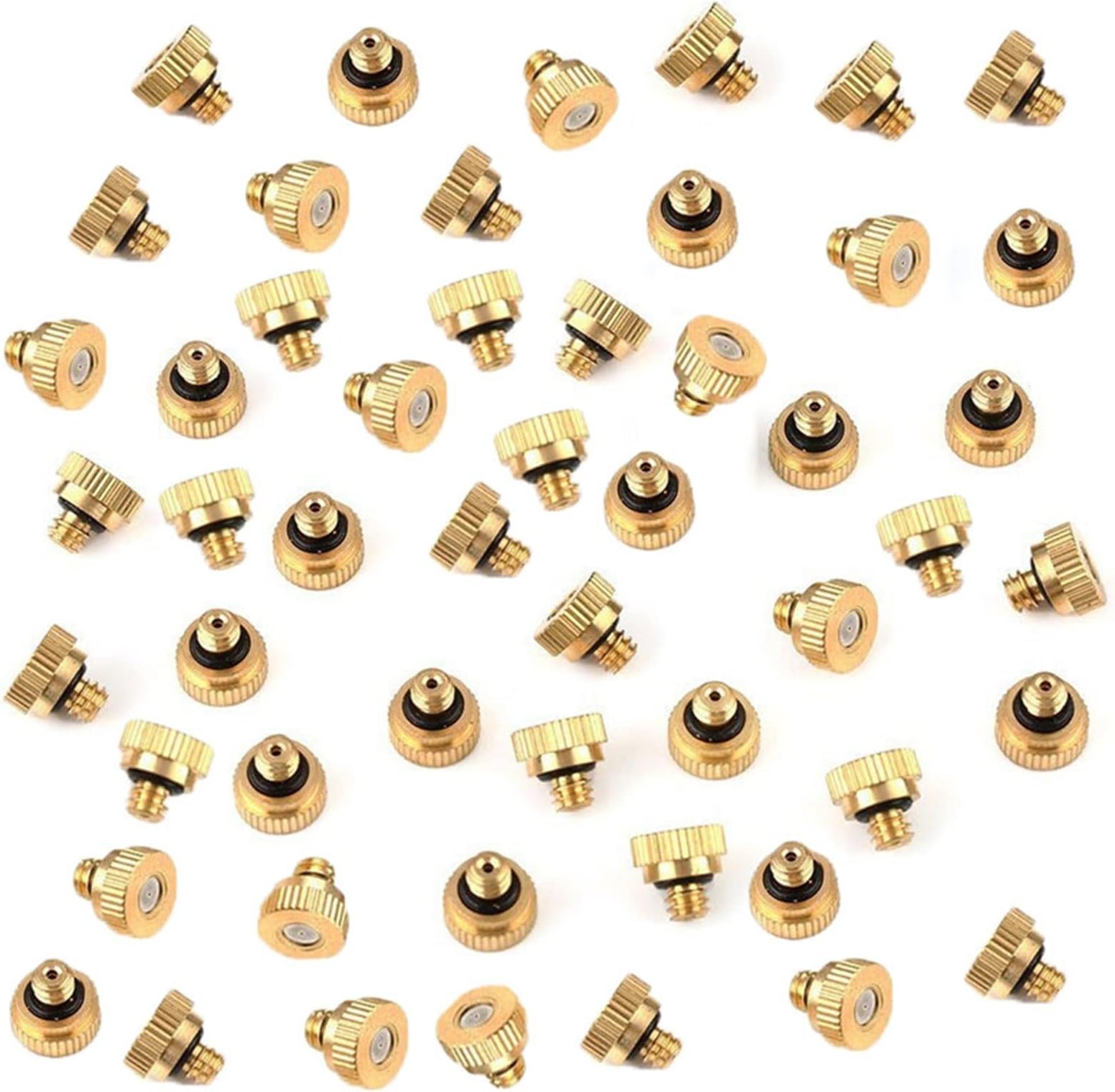 200PCS Low Pressure Brass Misting Nozzles for Outdoor Cooling System Mist Nozzle Fogging Spray Head Micro-Mist Nozzle Atomizing Mist Nozzle with 0.004-0.039" Orifice & 10/24 UNC Thread (Size : 1.0MM