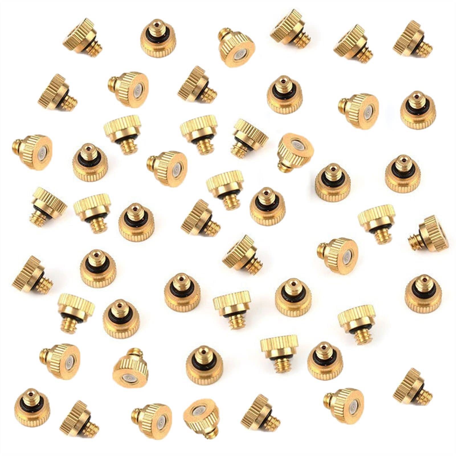 200PCS Low Pressure Brass Misting Nozzles for Outdoor Cooling System Mist Nozzle Fogging Spray Head Micro-Mist Nozzle Atomizing Mist Nozzle with 0.004-0.039" Orifice & 10/24 UNC Thread (Size : 1.0MM