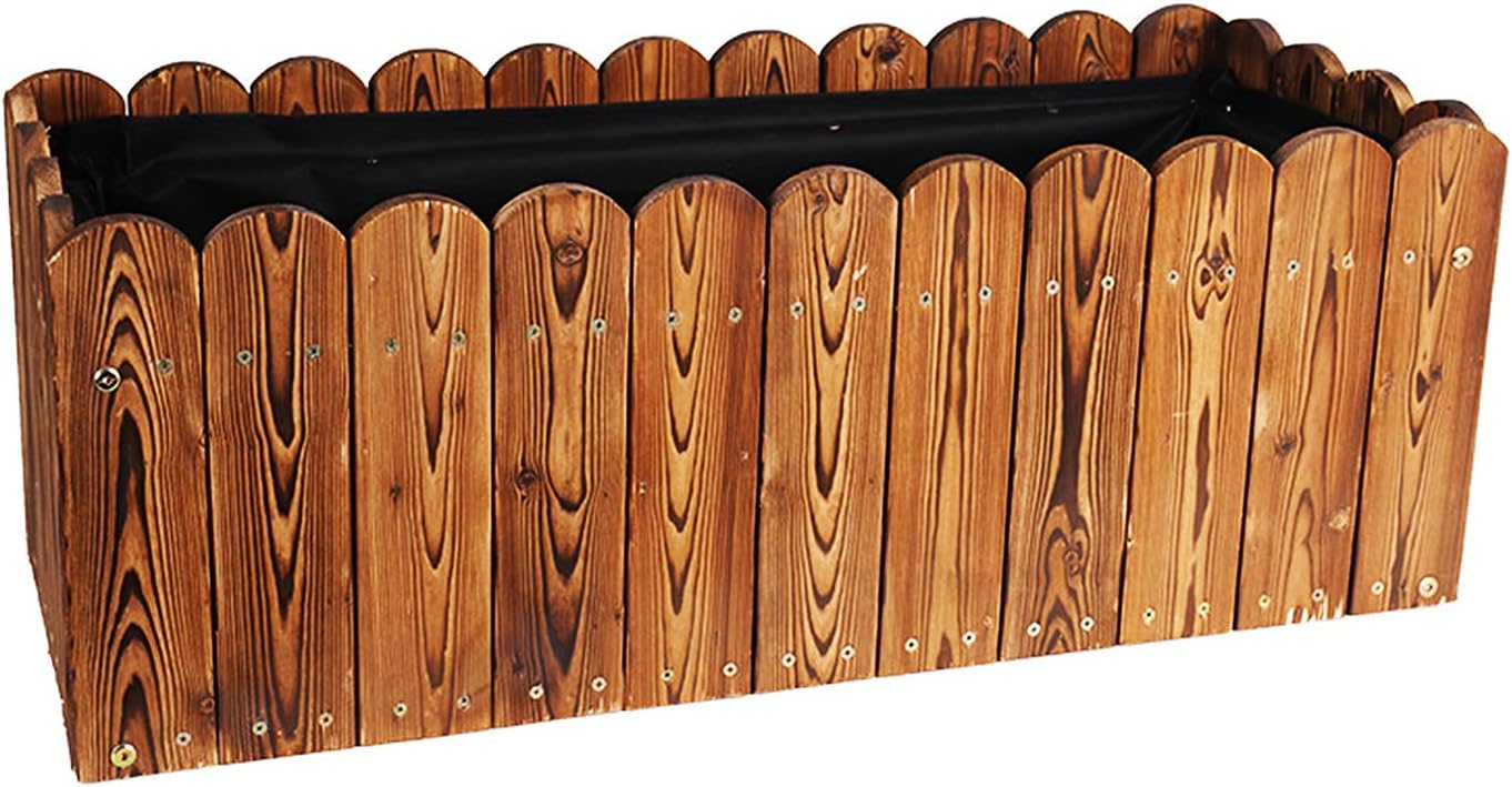 Raised Garden Beds Outdoor Plant Boxes Deep Root Planter Box Large Wooden Planter for Vegetables, Flowers, Herbs, Succulents,80x30x40cm