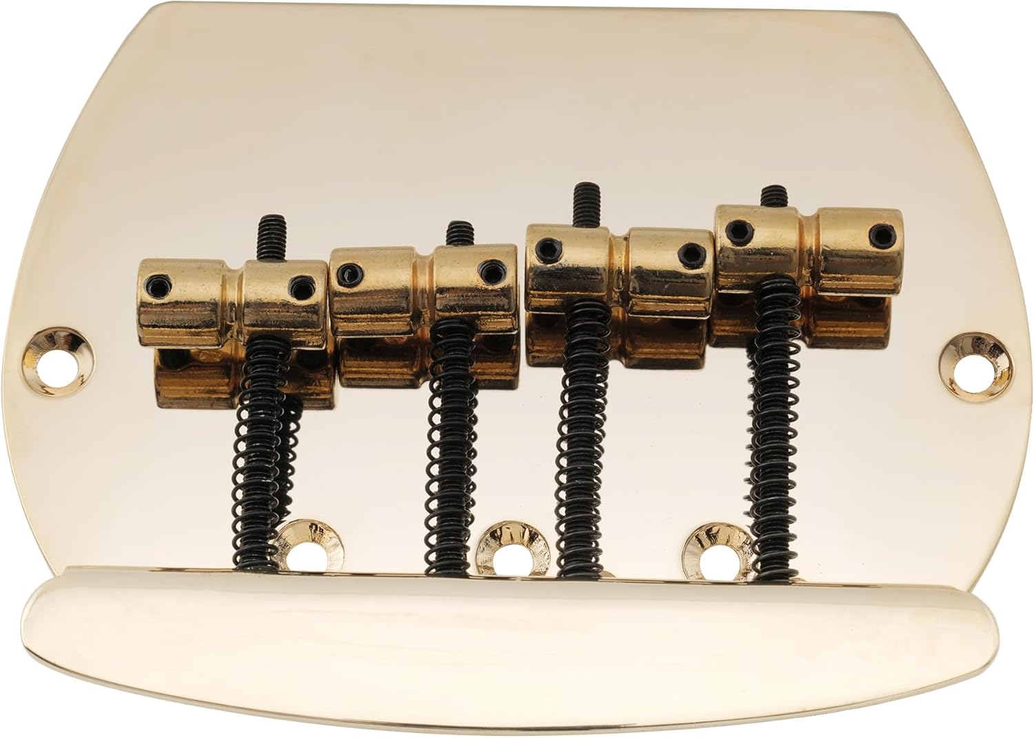 Musiclily Pro 57mm 4-String Bass Bridge for Music Man Style Bass, Gold