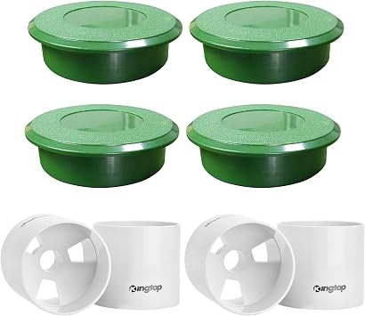 KINGTOP 4Inch Golf Hole Cup with Hole Cover for Backyard Practice Putting Green, Fit PGA | LPGA | USGA Regulations