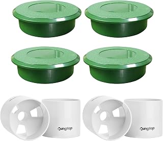 KINGTOP 4Inch Golf Hole Cup with Hole Cover for Backyard Practice Putting Green, Fit PGA | LPGA | USGA Regulations