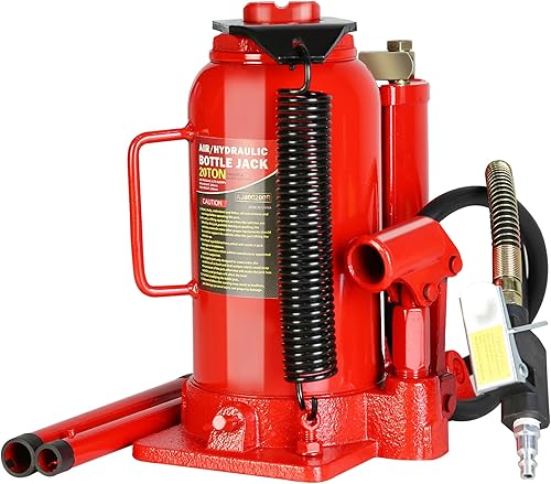 Miniatura 5 de Maotifeys Gato hidráulico de botella de aire de 20 toneladas con bomba manual manual, elevador de reparación de remolque de viaje para camioneta,