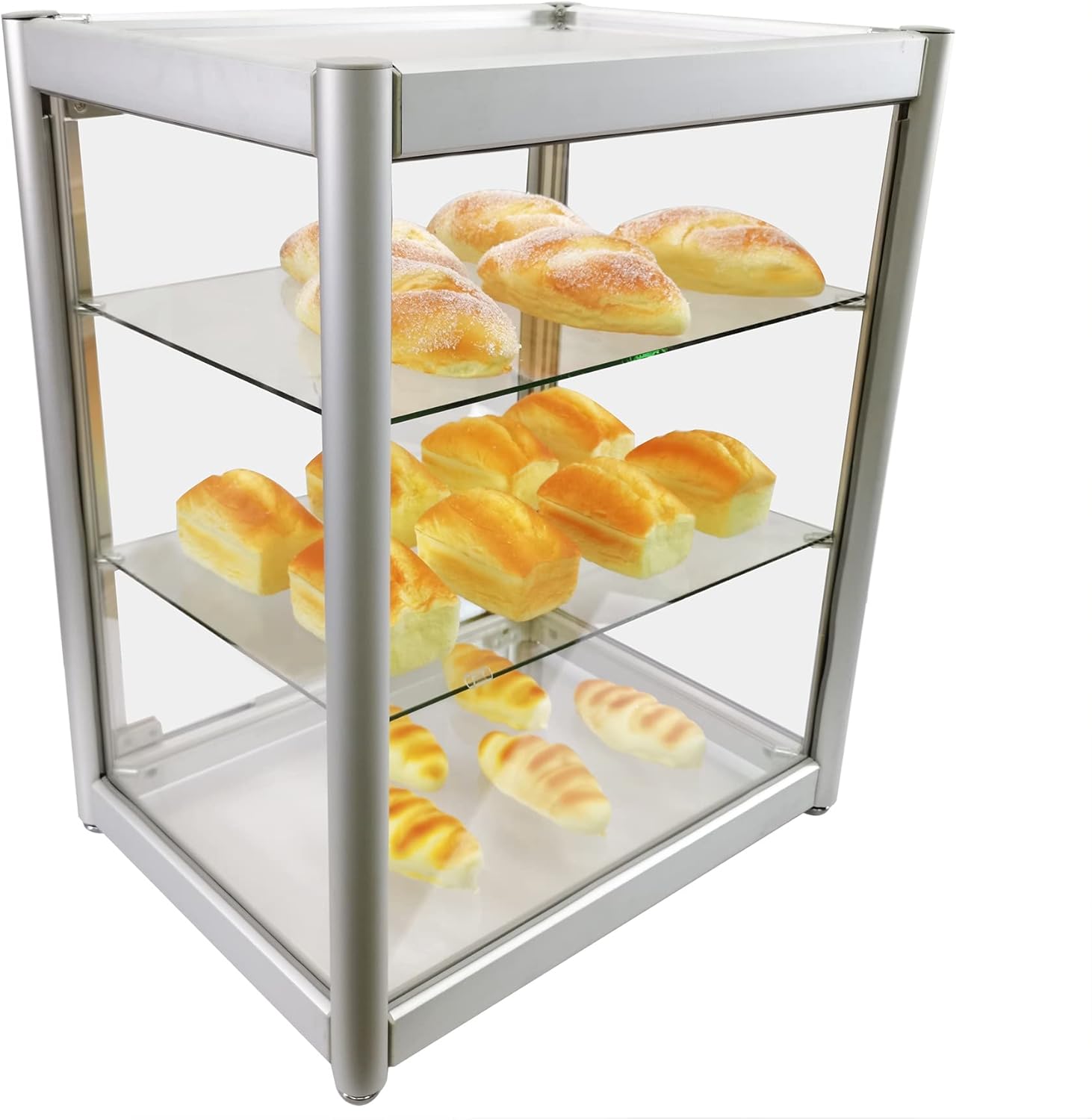 FixtureDisplays® Aluminum Acrylic Plexiglass Display Showcase, Swing Door with Locks, Bakery Stand Jewelry Box CD 20X15X24" 101100-NPF