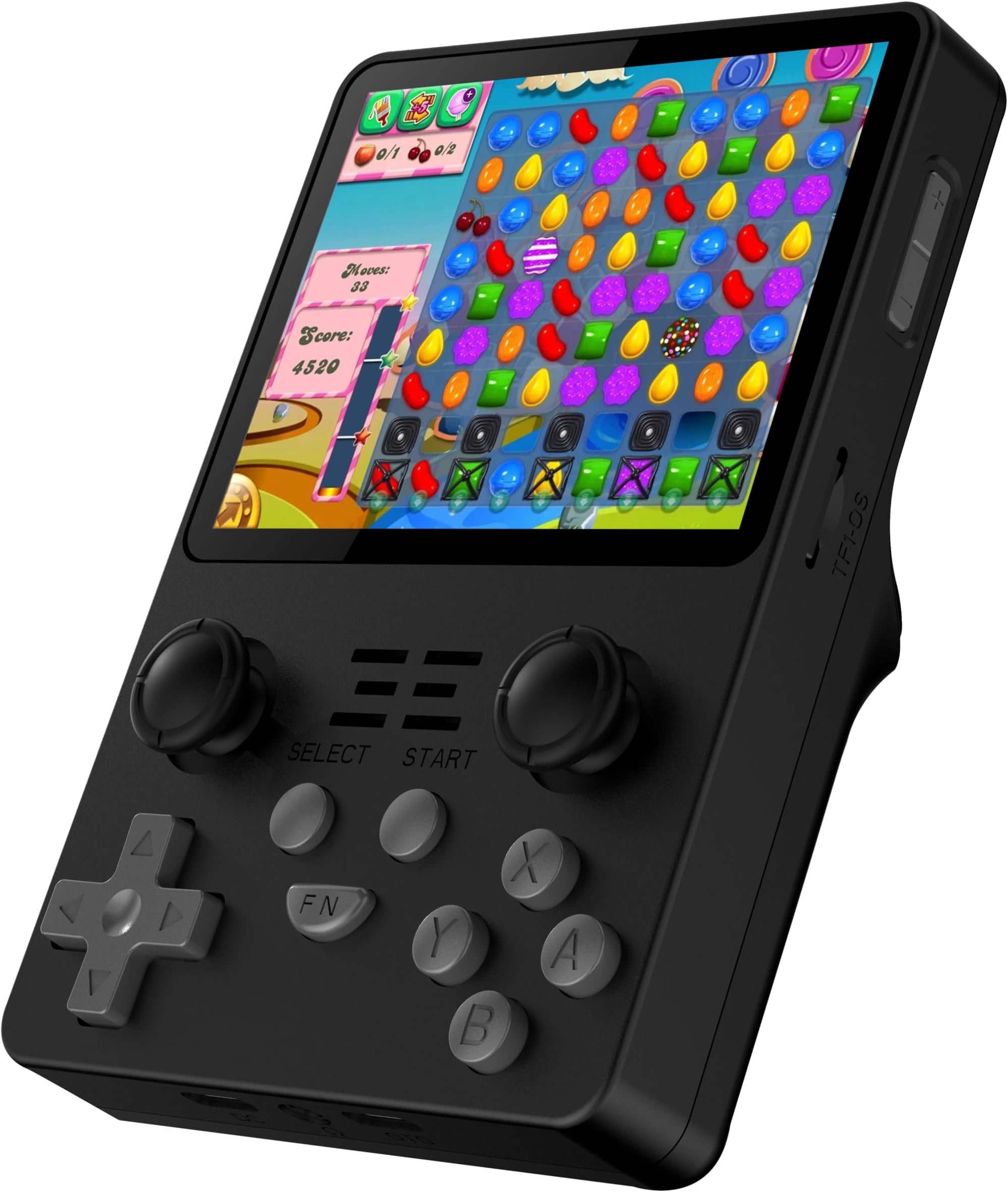 Porodo Gaming ArkOS Retro Handheld Game Console, 3.5" IPS Display, 20000+ Games, 8H Playtime, Portable Retro Game Console, Linux OS, Handheld Gaming Emulator, Quad-Core CPU, Dual-Band Wi-Fi - Black